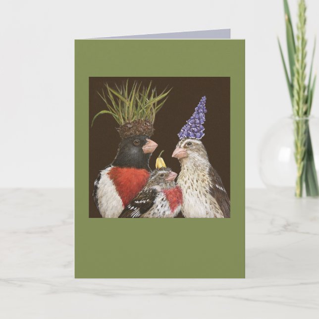 Tarjeta familiar Grosbeak (Anverso)