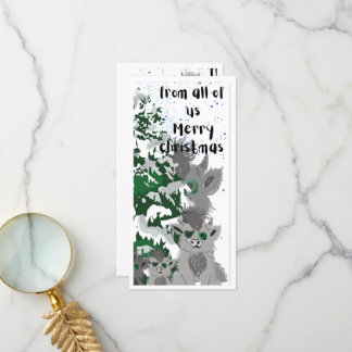 Tarjeta familiar Monster de Navidades Llanos