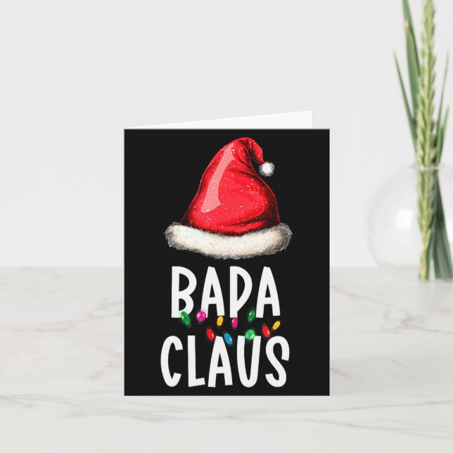 Tarjeta Family Bapa Claus Christmas Santa's Pajama Matchin (Anverso)