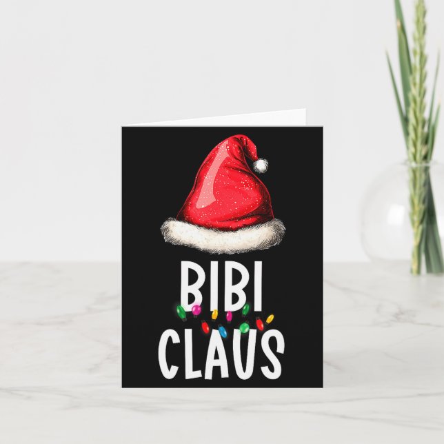 Tarjeta Family Bibi Claus Christmas Santa's Pajama Matchin (Anverso)