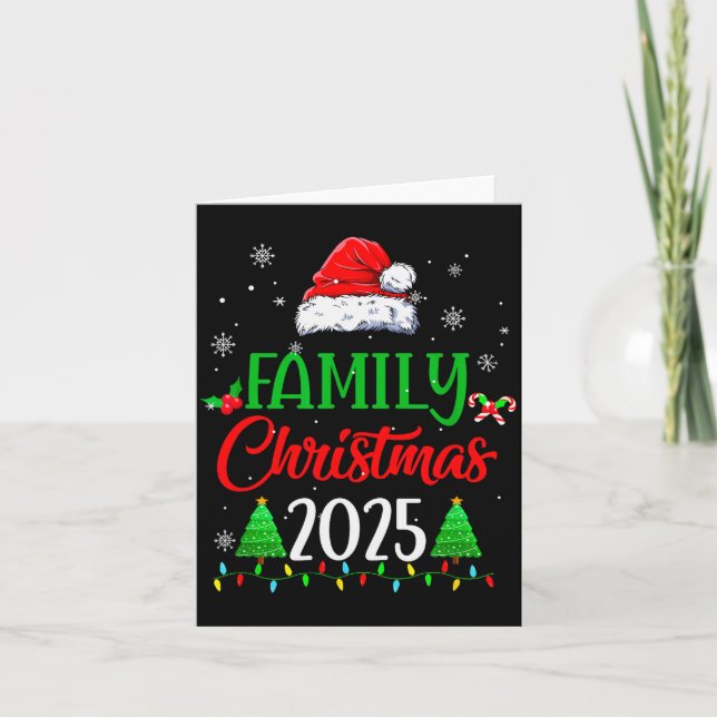 Tarjeta Family Christmas 2025 Matching Family Christmas Sq (Anverso)