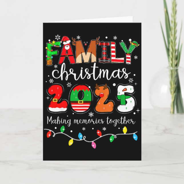 Tarjeta Family Christmas 2025 Matching Outfit Xmas Squad S (Anverso)