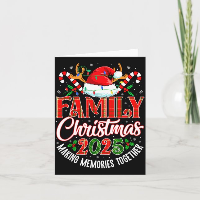 Tarjeta Family Christmas 2025 Matching Pajama Xmas Squad  (Anverso)