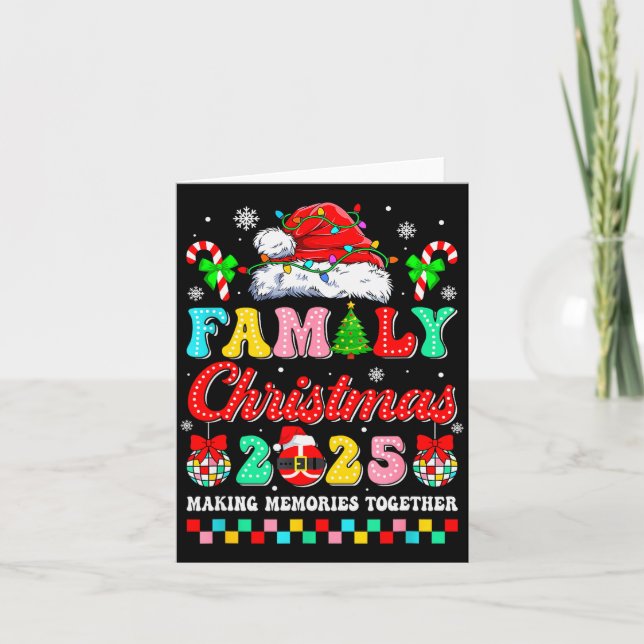 Tarjeta Family Christmas 2025 Matching Squad Santa Xmas Fu (Anverso)