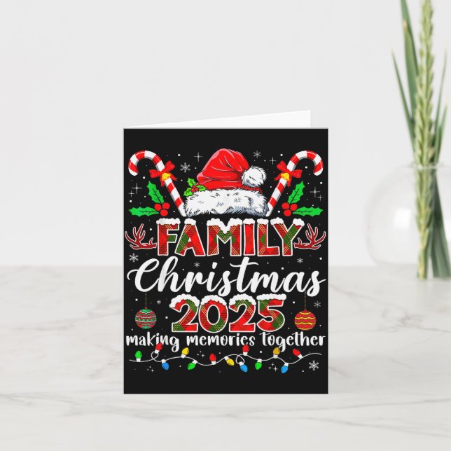 Tarjeta Family Christmas 2025 Matching Tee Xmas Santa Pjs  (Anverso)