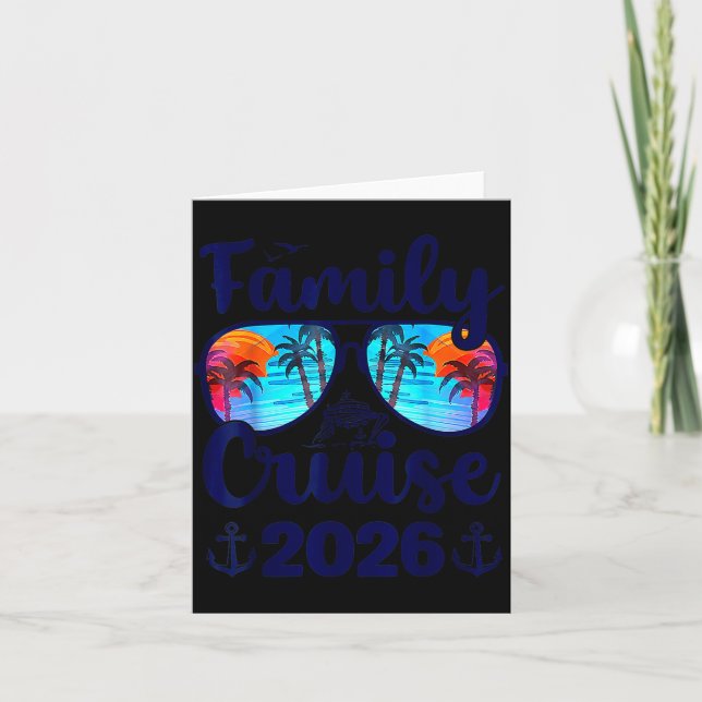 Tarjeta Family Cruise 2026 Family Vacation Matching Family (Anverso)