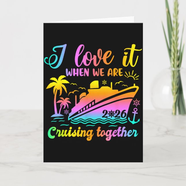 Tarjeta Family Cruise 2026 I Love It When Were Cruisin Tog (Anverso)