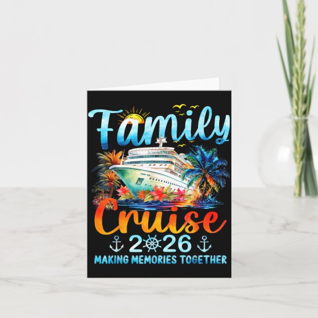Tarjeta Family Cruise 2026 Making Memories Together Matchi (Anverso)