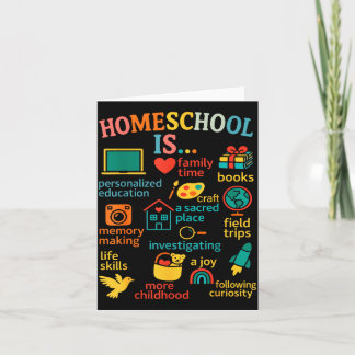 Tarjeta Family Homeschooling New Homeschooler Dad Mom Home