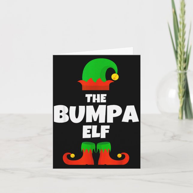 Tarjeta Family I'm The Bumpa Elf Christmas Matching Pajama (Anverso)