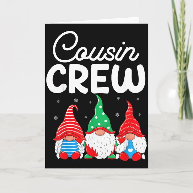 Tarjeta Family Matching Christmas Cousin Crew Cute Christm (Anverso)