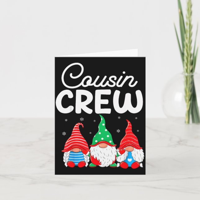 Tarjeta Family Matching Christmas Cousin Crew Cute Christm (Anverso)