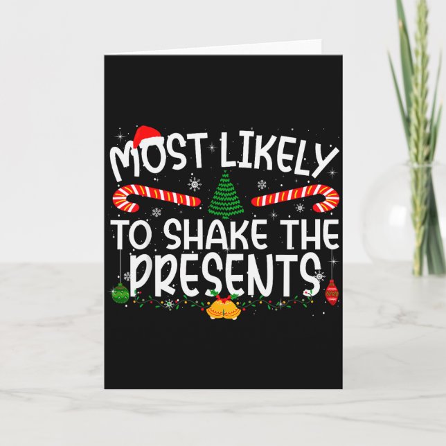 Tarjeta Family Matching Xmas Most Likely To Shake The  (Anverso)