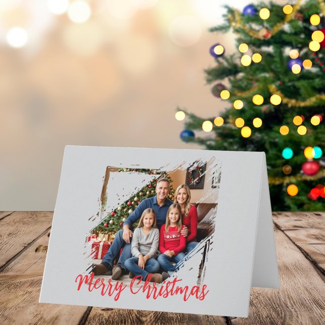 Tarjeta  Family Photo Christmas Personalize Holiday Card  (Custom front with family Photo)
