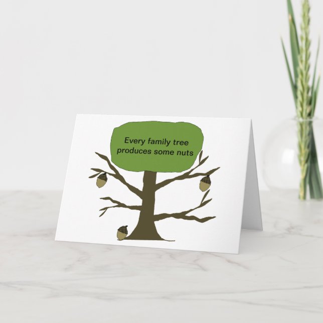 Tarjeta Family Tree Funny Birthday Card (Anverso)