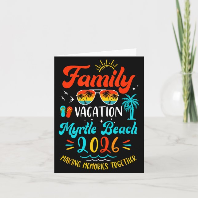 Tarjeta Family Vacation 2026 Myrtle Beach Matching Summer  (Anverso)