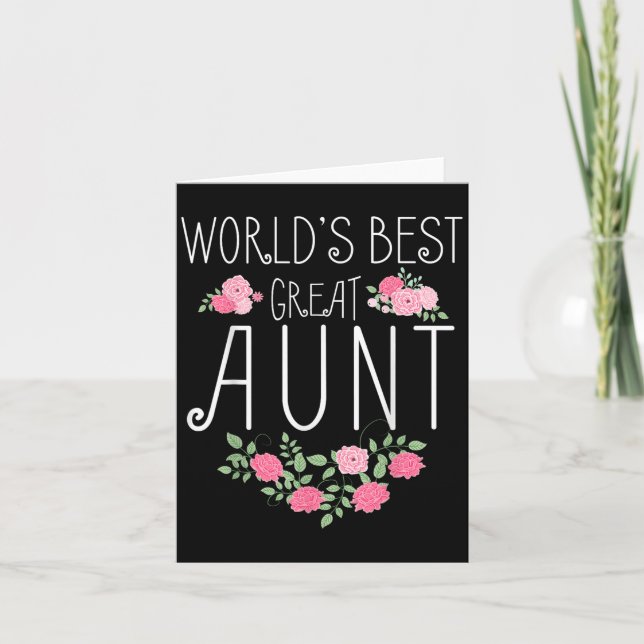 Tarjeta Family World's Great Aun Funny Auntie Ever Gift  (Anverso)