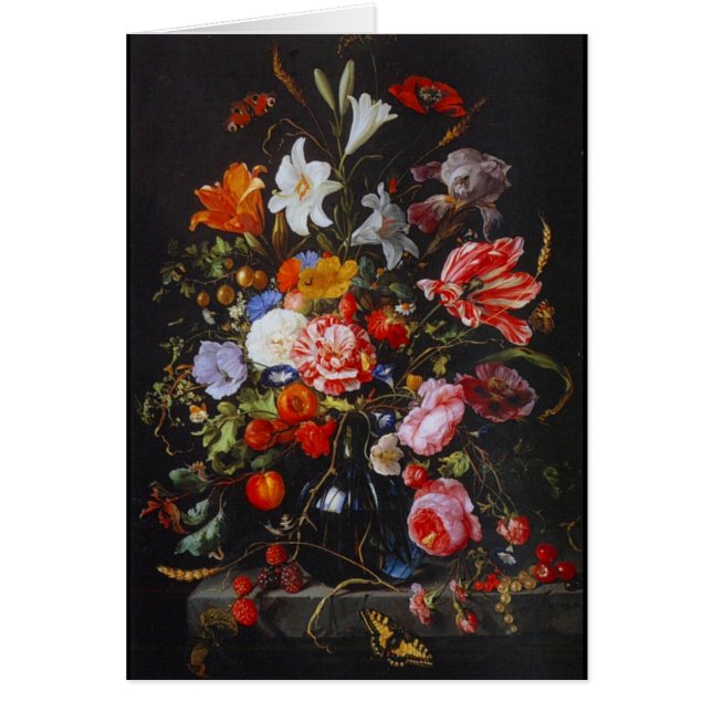 Tarjeta Famosa Artistas Vintage Art Floral Vase (Frente)