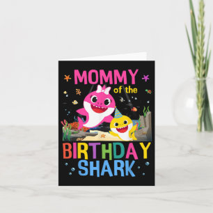 Tarjeta Famosa Mami De La Familia De Cumpleaños Tiburón Ni