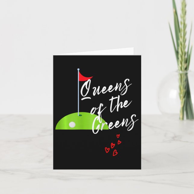 Tarjeta Famosas Damas Golf Verdes Las Reinas Aman El Golf (Anverso)