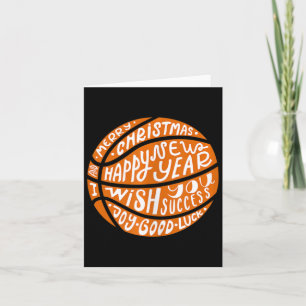 Tarjeta Famoso baloncesto Feliz Navidad Año Nuevo Ta