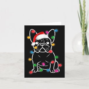Tarjeta Famoso Bulldog francés de Navidades de árboles de