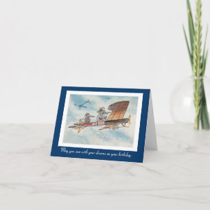 Tarjeta Famoso cumpleaños de elefantes voladores de cosech