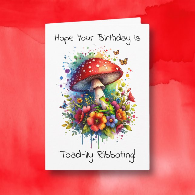 Tarjeta Famoso cumpleaños de Frog y Mushroom (Subido por el creador)