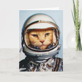 Tarjeta Famoso cumpleaños de "Gato espacial"