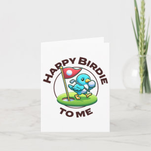 Tarjeta Famoso cumpleaños de golf Happy Birdie Golfer Kids