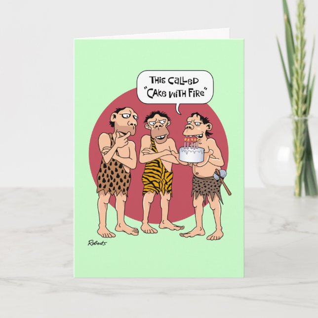 Tarjeta Famoso cumpleaños de "pastel de fuego" (Anverso)
