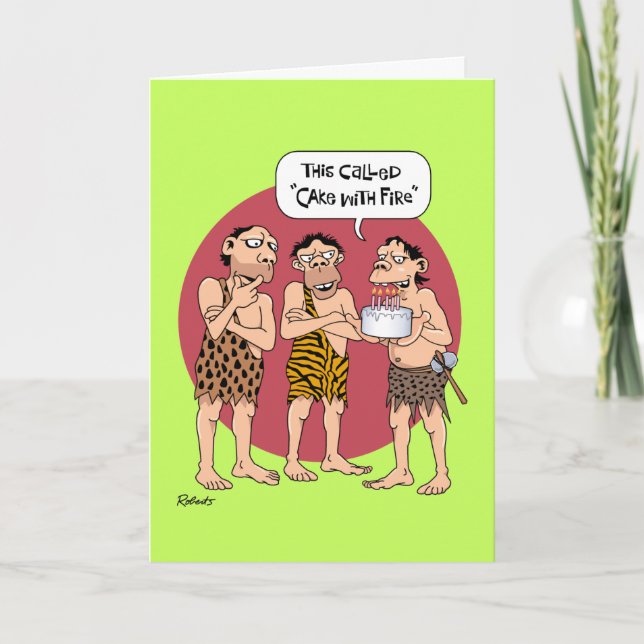 Tarjeta Famoso cumpleaños de "pastel de fuego" (Anverso)