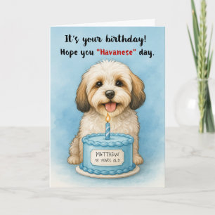 Tarjeta Famoso cumpleaños de perro en La Habana con edad d