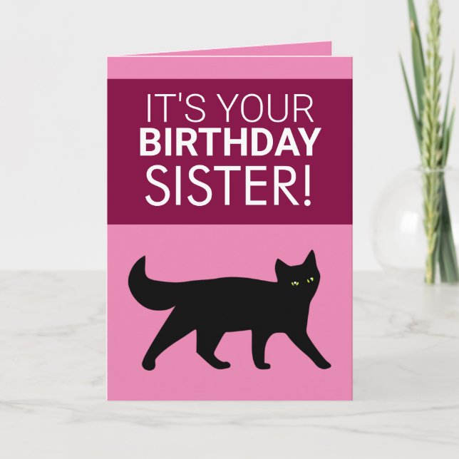 Tarjeta Famoso cumpleaños de una hermana negra (Anverso)