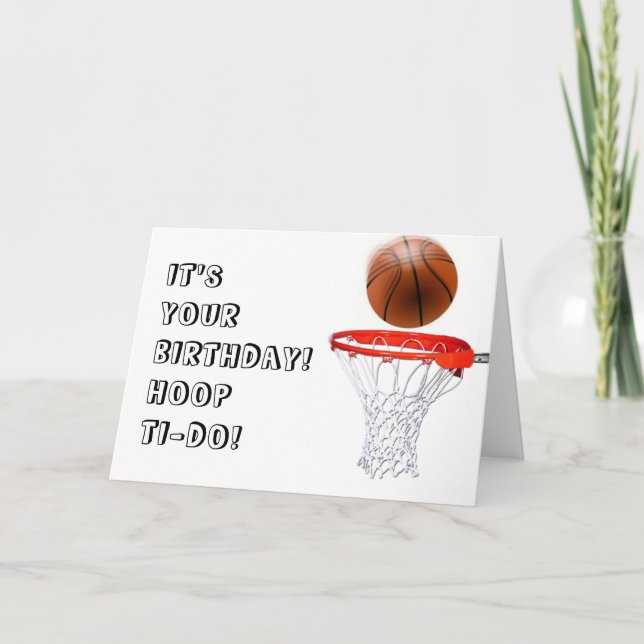 Tarjeta Famoso cumpleaños del básquetbol (Anverso)
