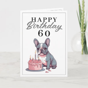 Tarjeta Famoso cumpleaños del marido del Bulldog blanco y