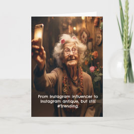 Tarjeta Famoso cumpleaños en Instagram sigue la vejez