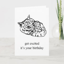 Tarjeta Famoso cumpleaños gato para un amigo, mamá, papá