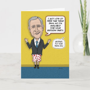 Tarjeta Famoso Día de Cumpleaños de Bush Wishin'
