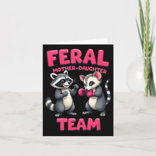 Tarjeta Famoso equipo de Raccoon Boxear te