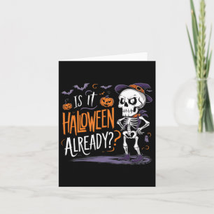 Tarjeta Famoso Espantador De Esqueleto Es Halloween