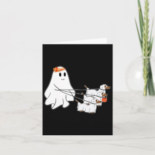 Tarjeta Famoso Fantasma Caminando Con La Caída De Tres Per