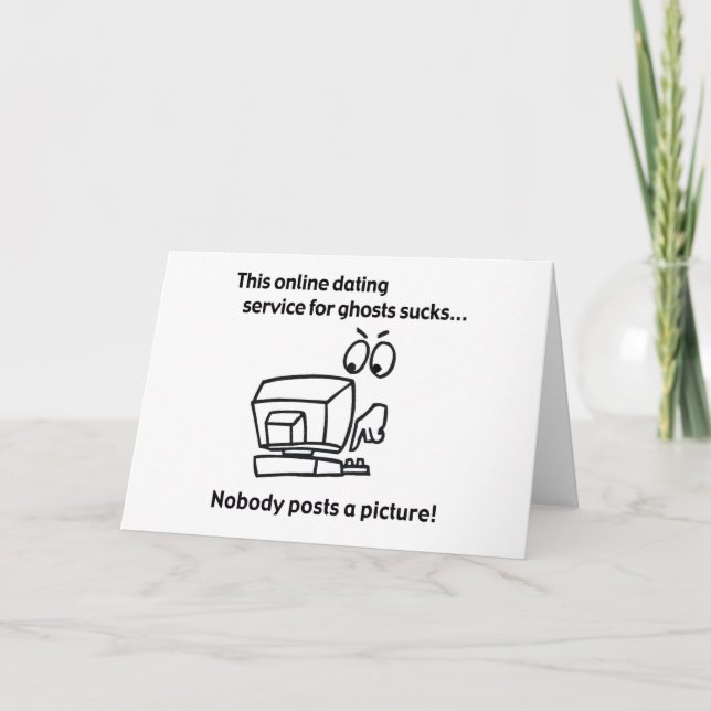 Tarjeta Famoso Fantasma Halloween en línea (Anverso)