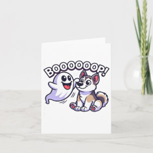 Tarjeta Famoso fantasma Husky Dog Boop Silvestre Puppy H