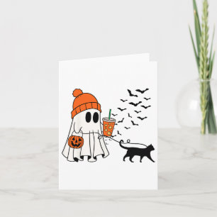Tarjeta Famoso Gato Fantasma Gato Gato Gato Halloween Fant