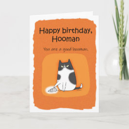 Tarjeta Famoso gato Feliz cumpleaños Hooman Cat amante cum
