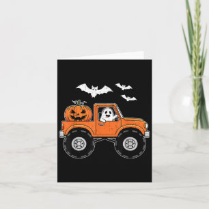 Tarjeta Famoso monstruo de Boo Truck Calabaza divertida Ha