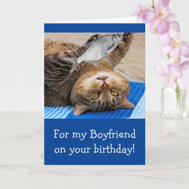 Tarjeta Famoso novio que pesca Cumpleaños (Orquídea)
