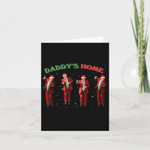 Tarjeta Famoso papá de Ho Home Trump baila Santa Claus C