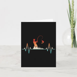Tarjeta Famoso pescador de latido de corazón de pescadores